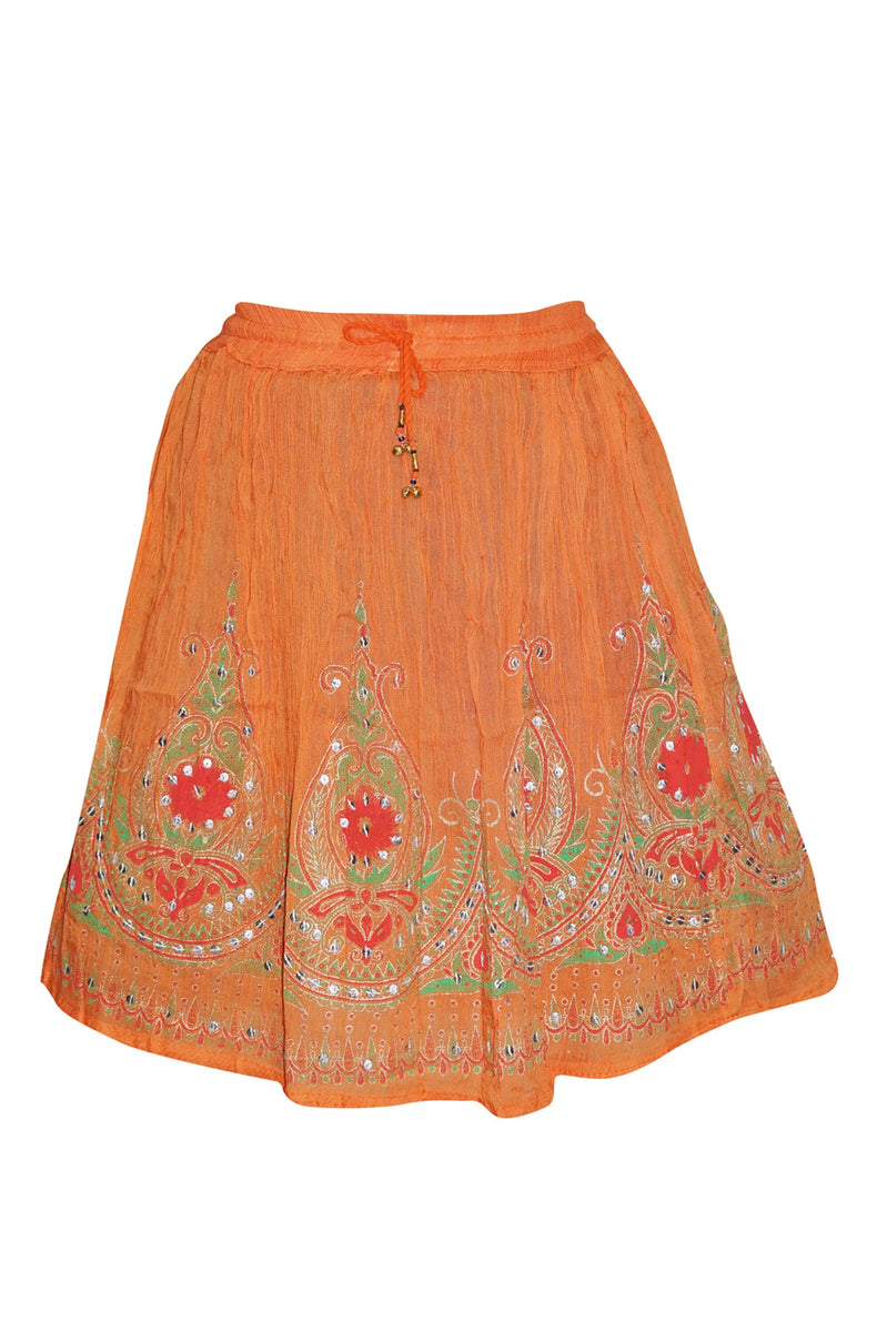 Embroidered 2024 skirt orange