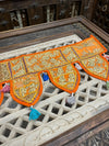 Window Topper Toran Door Hanging Orange Handmade wall hanging