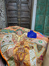 Vintage Hand Embroidered Indian Tapestry, Wall Hanging Tapestry