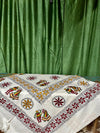 Picnic Blanket Indi Boho Floral Paisley Bedspread, Red Green Block Printed Throw