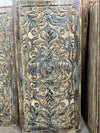 Nature Lotus Carved Double Doors King Headboard Vintage Sliding Barn Door 84