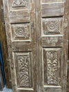 Antique India Carved Double Doors Rustic Vintage Teak Doors 80x33.5