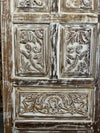 Carved Door Jasmine Whitewashed Interior Door Sliding Barn Door 80