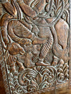 Antiqued Fluting Krishna Vintage Indian Door Wall Sculpture Art 84