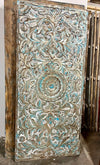 Lotus Carved Door Headboard Natures Harmony Sliding Barn Door 80