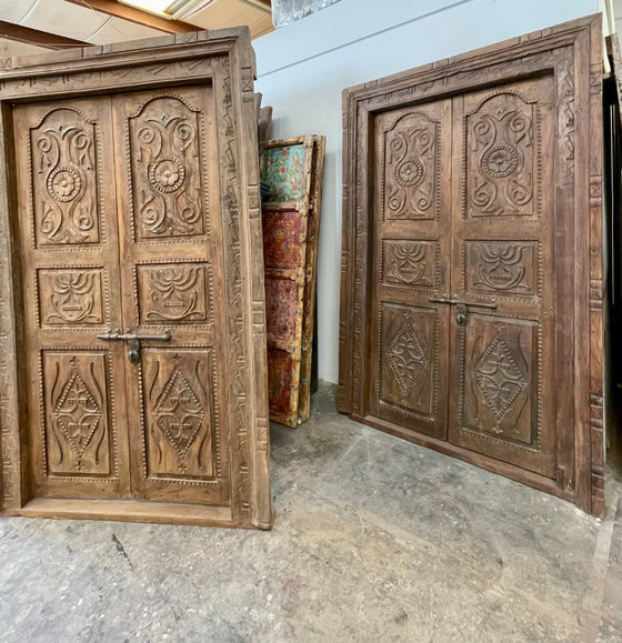 Antique Indian Front Doors with Frame Farmhouse Teak Wood Door 82x53