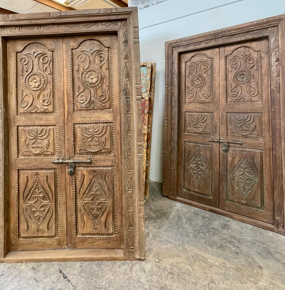 Antique Indian Front Doors with Frame Farmhouse Teak Wood Door 82x53