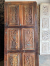 Carved Wood Sliding Barn Door French Carved Rustic Modern Door 84x36