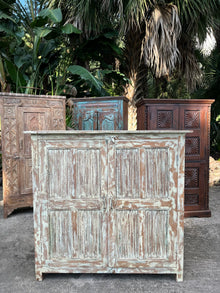  Vintage India Haveli Sideboard Limewash TV Cabinet Console 52x49