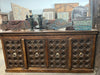 Antique Carved Sideboard Dark Wood Farmhouse Bar Credenza Buffet 86x39