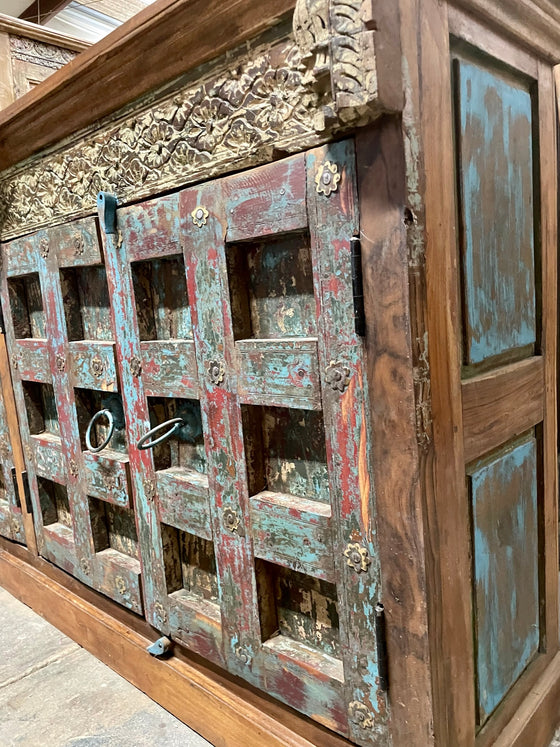 Farmhouse Buffet Cabinet with Storage Sideboard TV Stand Credenza 89