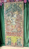 Krishna Carving Wall Decor Barn Door Hand Carved Wall Sculpture 83