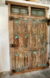 Antique Doors Carved Exterior Teak Veranda Double Hinged Door Original Hardware