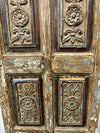 Antique Floral Carved Door Single Sliding Pantry Door Mexican Style Interior Door 80x22