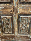 Antique Floral Carved Door Single Sliding Pantry Door Mexican Style Interior Door 80x22