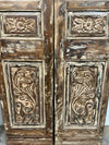 Antique Carved Door Wooden Double Doors Floral Carved Sliding Barn Door 80x36