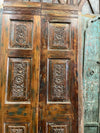 Antique Barn Doors Farmhouse Mid-Century Hand Carved Wood Door 80x33