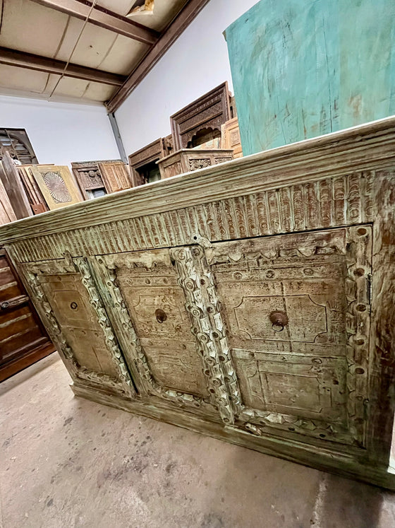 Antique Carved Sideboard Buffet Farmhouse Credenza 65x36