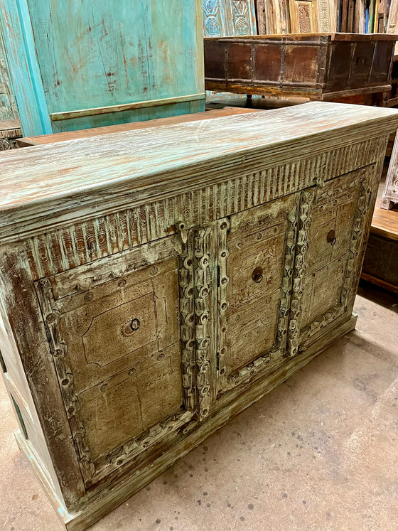 Antique Carved Sideboard Buffet Farmhouse Credenza 65x36