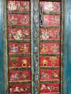 Antique Ganesha Painted Sliding Barn Door Vintage Wood Custom Door 88x42