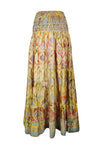 Bohemian Daffodil Yellow Summer Beach Maxi Skirt Stylish Boho Skirt Dress S/M