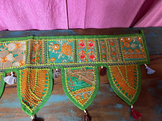 Green Window Topper Decorative Wall Hanging Bohemian Home Decor