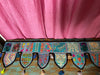 Embroidered Window Topper Toran bohemian home decor Indian wall hanging Blue