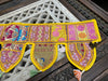 Indian wall hanging Yellow Embroidered Door toran bohemian home decor window toran