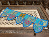 Blue Handmade Toran Vibrant Window Topper Wall Hanging Decor