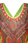 Sheer Beach Caftan Dress, Yellow, Red Oversized Cover Up Travel Kaftan 4XL