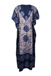 Caftan Maxi Dresses, Maternity Dress, Navy Blue Stylish Kaftan Dress L-3XL