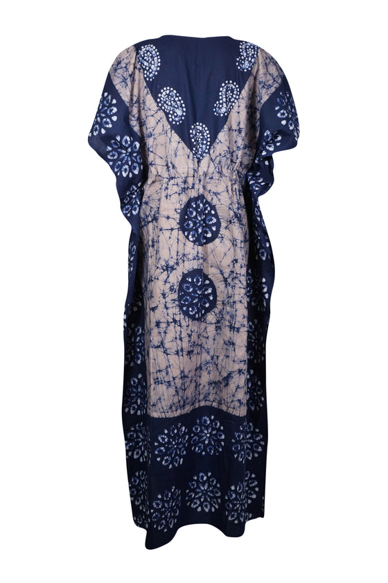 Caftan Maxi Dresses, Maternity Dress, Navy Blue Stylish Kaftan Dress L-3XL