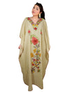 Womens Kaftan Maxi Dress Peach Flowy Caftan L-2XL