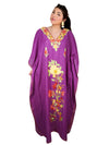 Women's Kaftan Maxi Dress Purple Beach Holidays Caftan L-2XL