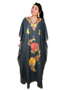  Womens Maxi Kaftan Dress, Boho Black Maxi Dresses M-2XL