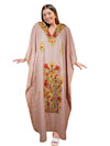 Womens Loose Kaftan Mauvelous Pink Embroidered Caftan L-2XL