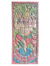 Vintage Ganesha Sliding Barn Door Colorful Carved India Wall Panel Art 84