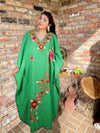 Green Kaftan Maxi dress Caftan Long Kimono Beach Holiday Dress L-2X