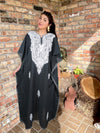 Black Kaftan Maxi Dress Leisure wear Oversized Caftan L-2X