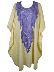  Kaftan For Womens, Lime Yellow Short Kimono Dress, Cotton Resort wear, Lounge wear L-2X