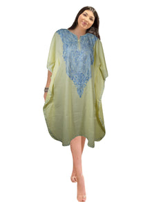  Beach Kimono Caftan Dress Cotton Embroidered Kaftan Dresses Oversized L-2X