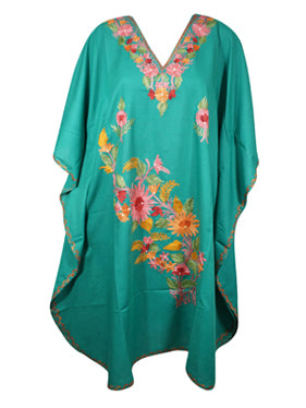 Shop Hand Embroidered Cotton Kaftan Dresses for Women