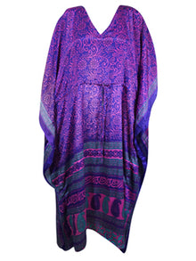  Womens Maxi Kaftan, Indigo Caftan, Housedress, Beach Coverup, Summer Caftan L-2X