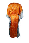 Womens Summer Kaftan, Orange ,Gray Caftan Beach Coverup, Stylish Dress L-2X