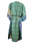 Boho Summer Maxi Kaftan For Women's  Green, Blue Floral  Caftan Dress L-2X