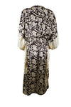 Boho Summer Maxi Kaftan For Women's Black, White  Floral Print Caftan Dress L-2X