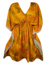 Summer Beach Kaftan Dress Gold Yellow Resort Wear Caftan Dresses SML