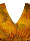 Summer Beach Kaftan Dress Gold Yellow Resort Wear Caftan Dresses SML