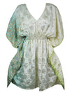 Summer Beach Kaftan Dress Glacial Green Resort Wear Caftan Dresses SML