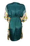 Boho Summer Maxi Kaftan For Women, Stylish Pine Green Caftan Dress SML